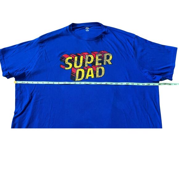 Blue Super Dad T-Shirt Father's Day Mens Size 3XL - Picture 5 of 7